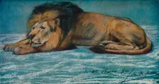 Pastel Study of a Lion c1900. Artist: John MacAllan Swan