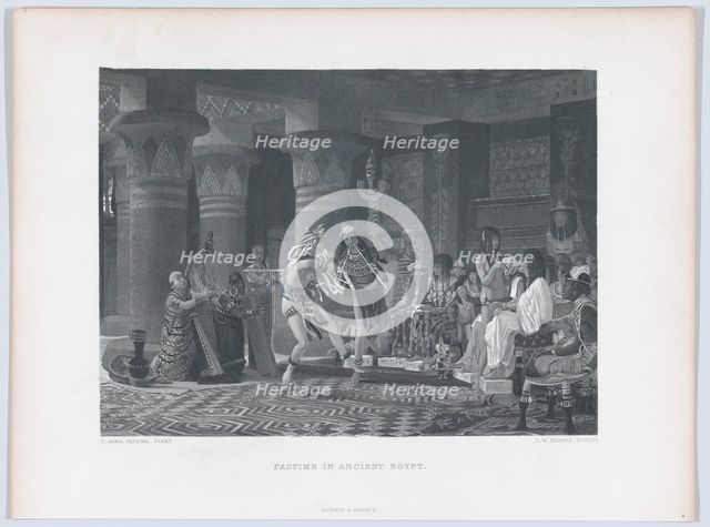 Pastime in Ancient Egypt, 1876. Creator: Charles William Sharpe.