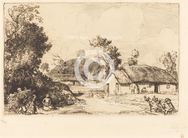 Pastime of Rest, Vendee (Le jeu du reposoir, Vendee). Creator: Auguste Lepere.