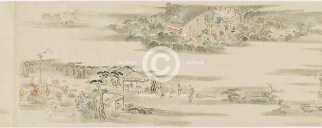 Pastimes and occupations of the twelve months, Edo period, late 17th-early 18th century. Creator: Hanabusa Itcho.