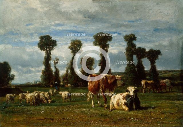 Pasture in Normandy, 1852. Creator: Constant Troyon.