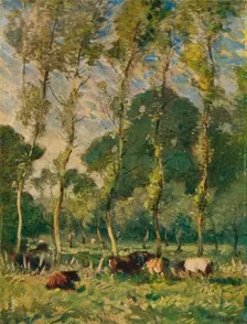 Pastures at La Madeleine, Near Montreuil c19th century. Artist: Frank Mura