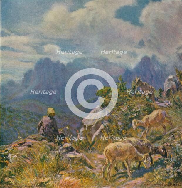 'Pastures in the Apuan Alps', c1922. Artist: Alfredo Vaccari.