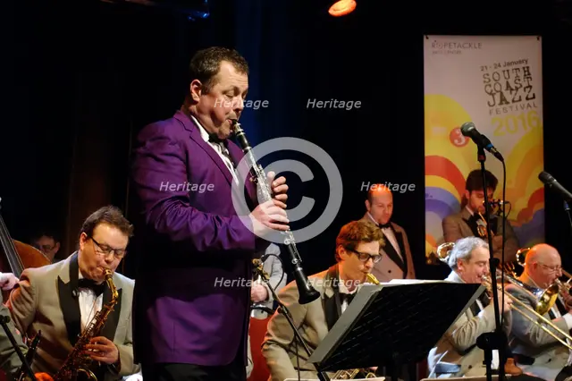 Pete Long, Ropetackle Arts Centre, Shoreham, West Sussex, Jan 2016. Artist: Brian O'Connor.