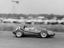 Peter Collins in a Ferrari Dino, British Grand Prix, Silverstone, 1958