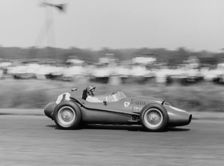 Peter Collins in a Ferrari Dino, British Grand Prix, Silverstone, 1958