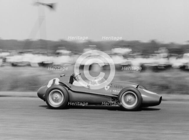 Peter Collins in a Ferrari Dino, British Grand Prix, Silverstone, 1958. Artist: Unknown