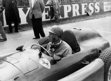 Peter Collins in Lancia - Ferrari, 1956 British Grand Prix. Creator: Unknown