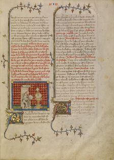 Peter Comestor Reading, about 1360-1370. Creator: Master of Jean de Mandeville