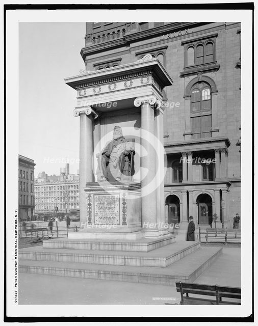 Peter Cooper Memorial, New York, N.Y., between 1900 and 1906. Creator: Unknown.