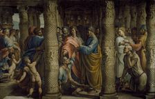 Peter and John curing the Lame Man, 1729-31. Creator: Sir James Thornhill