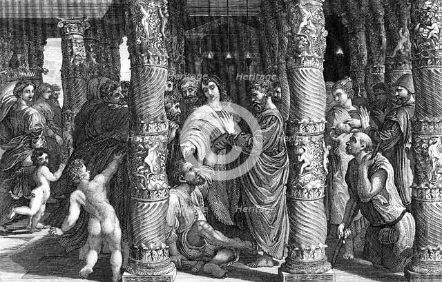 Peter and John at the Beautiful Gate. Artist: Unknown