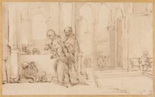 Peter and John at the Temple Gate, 1626/69. Creator: Willem Drost