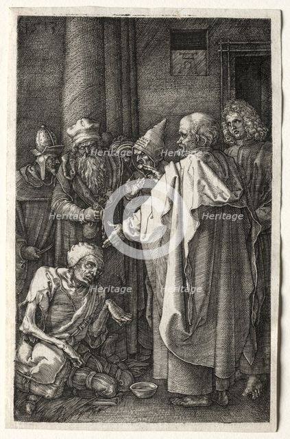 Peter and John Healing the Cripple at the Gate of the Temple, 1512. Creator: Albrecht Dürer (German, 1471-1528).
