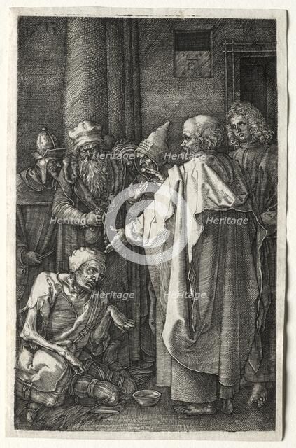 Peter and John Healing the Cripple at the Gate of the Temple, 1512. Creator: Albrecht Dürer (German, 1471-1528).