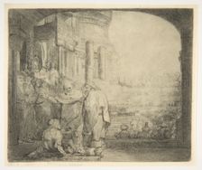 Peter and John Healing the Cripple at the Gate of the Temple, 1659. Creator: Rembrandt Harmensz van Rijn