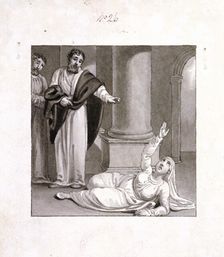 Peter and Sapphira, wife of Ananias c1810-c1844. Artist: Henry Corbould