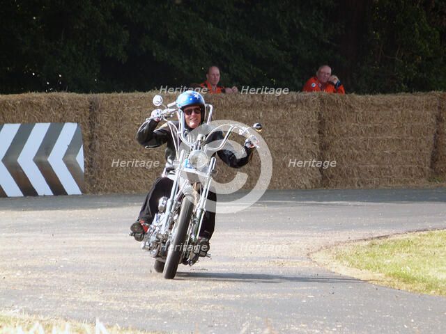 Peter Fonda on Captain America Chopper, Goodwood Festival of Speed 2013 Artist: Unknown.