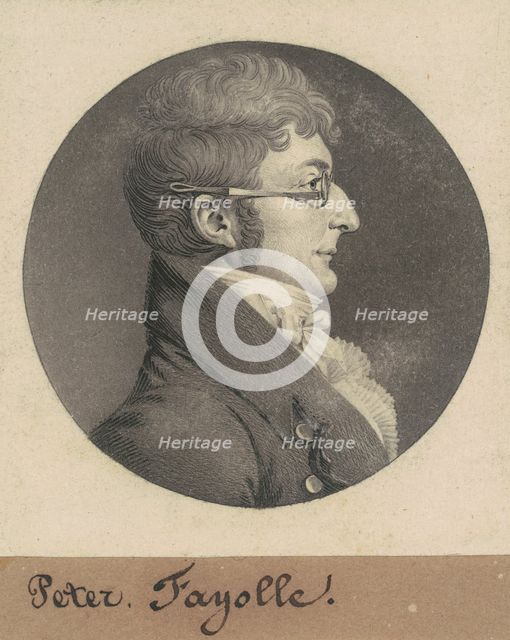 Peter Fayolle, 1809. Creator: Charles Balthazar Julien Févret de Saint-Mémin.