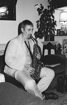 Peter King, At home, London, 1985. Creator: Brian O'Connor