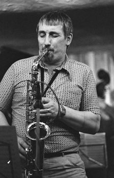 Peter King, Bass Clef, London, May 1985. Creator: Brian O'Connor