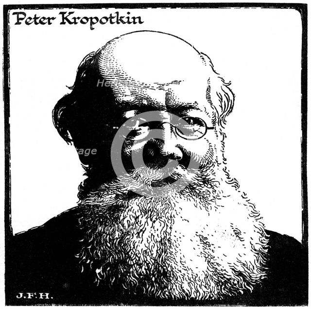 Peter Kropotkin, Russian anarchist, c1920. Artist: Unknown