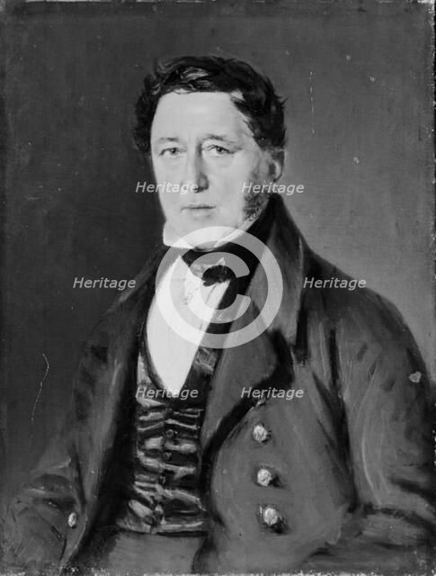 Peter Hiort Lorenzen, Schleswig state deputy, the artist's brother-in-law, 1840-1844. Creator: Christian Albrecht Jensen.