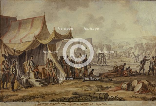 Peter I at the Pruth River, 1804. Artist: Ivanov, Mikhail Matveevich (1748-1823)