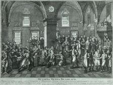 Peter I in the Rebellion of the Old Believers in the Palace of Facets, Late 18th cent.. Artist: Anonymous
