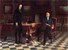 Peter I. Interrogates Tsarevich Alexei Petrovich 1871, (1965). Creator: Nikolay Ge