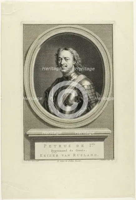 Peter I of Russia, 1752. Creator: Jacobus Houbraken.