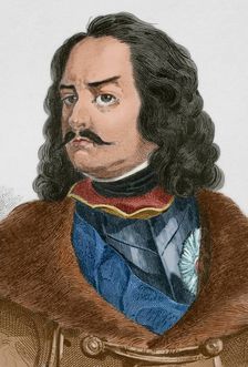 Peter I, (Peter the Great) (1672-1725), Tsar and Emperor of al the Russias, 1839. Detail. Creator: Augustin François Lemaitre