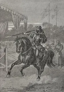 Peter III of Aragon in the arena at Bordeaux , 1283, (1890). Creator: Joan Serra y Pausas