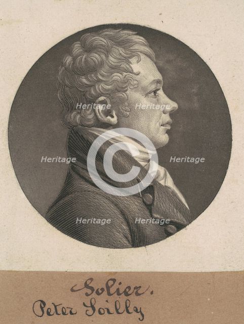 Peter Sailly, 1807. Creator: Charles Balthazar Julien Févret de Saint-Mémin.