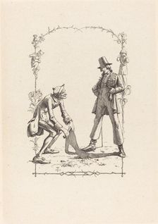 Peter Schlemihl Sells His Shadow, 1836. Creator: Adolf Schrödter