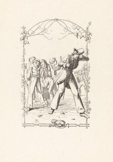 Peter Schlemihl Taunted for His Lack of Shadow, 1836. Creator: Adolf Schrödter