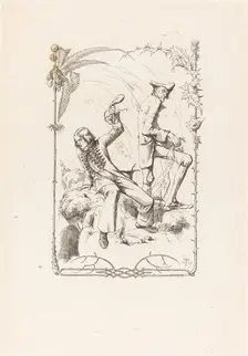 Peter Schlemihl with the Bag of Money, 1836. Creator: Adolf Schrödter