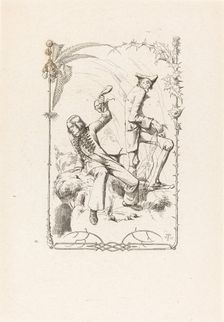 Peter Schlemihl with the Bag of Money, 1836. Creator: Adolf Schrödter