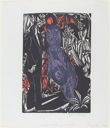 Peter Schlemihls wundersame Geschichte: Der Verkauf des Schattens (Peter Schlemihl's..., 1915. Creator: Ernst Kirchner