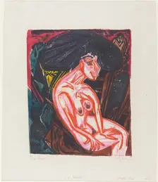 Peter Schlemihls wundersame Geschichte: Die Geliebte (Peter Schlemihl's..., 1915. Creator: Ernst Kirchner