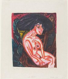 Peter Schlemihls wundersame Geschichte: Die Geliebte (Peter Schlemihl's..., 1915. Creator: Ernst Kirchner