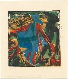 Peter Schlemihls wundersame Geschichte: Schlemihls Begegnung mit dem Schatten..., 1915. Creator: Ernst Kirchner