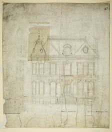 Peter Schuttler II House, Chicago, Illinois, Front Elevation, c. 1873-74. Creator: Bauer & Loebnitz