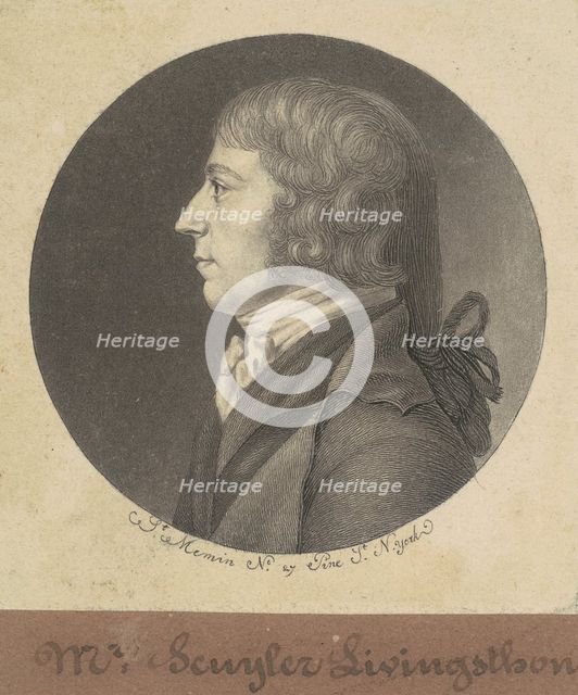 Peter Schuyler Livingston, 1797. Creator: Charles Balthazar Julien Févret de Saint-Mémin.