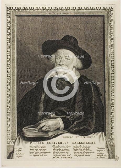 Peter Scriverius, from Quatuor Personae, 1649. Creator: Cornelis de Visscher.