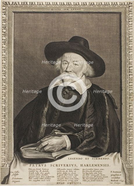 Peter Scriverius, from Quatuor Personae, 1649. Creator: Cornelis de Visscher.