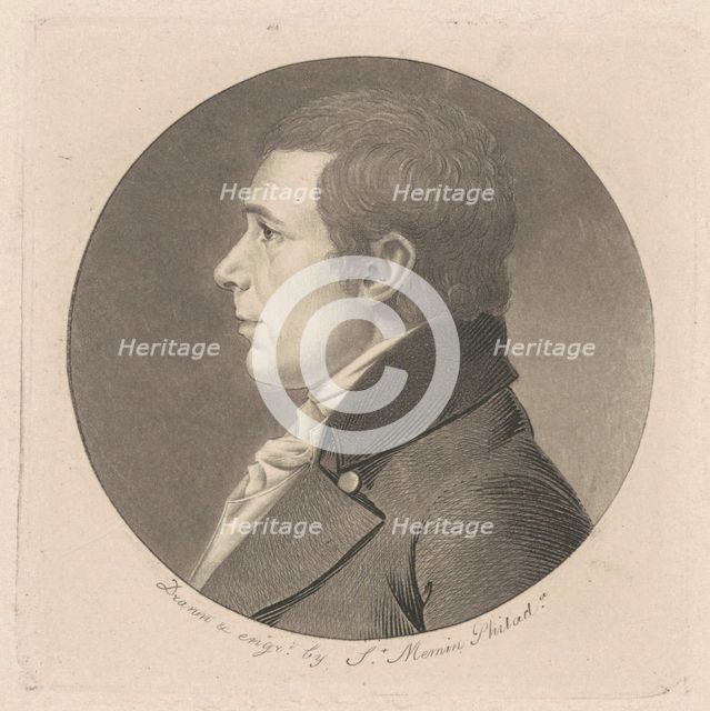 Peter Stephen DuPonceau, c. 1800. Creator: Charles Balthazar Julien Févret de Saint-Mémin.