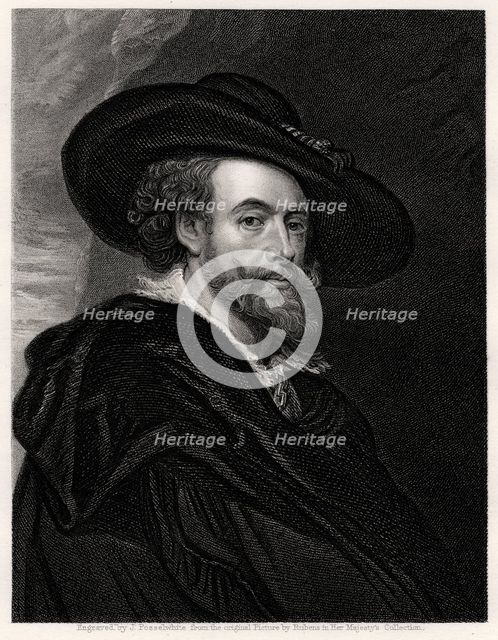 Peter Paul Rubens, Flemish artist, 19th century. Artist: James Posselwhite
