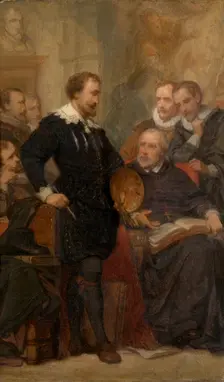 Peter Paul Rubens in his Studio, (c1620s), c1860s. Creator: Nicaise de Keyser