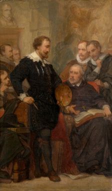 Peter Paul Rubens in his Studio, (c1620s), c1860s. Creator: Nicaise de Keyser